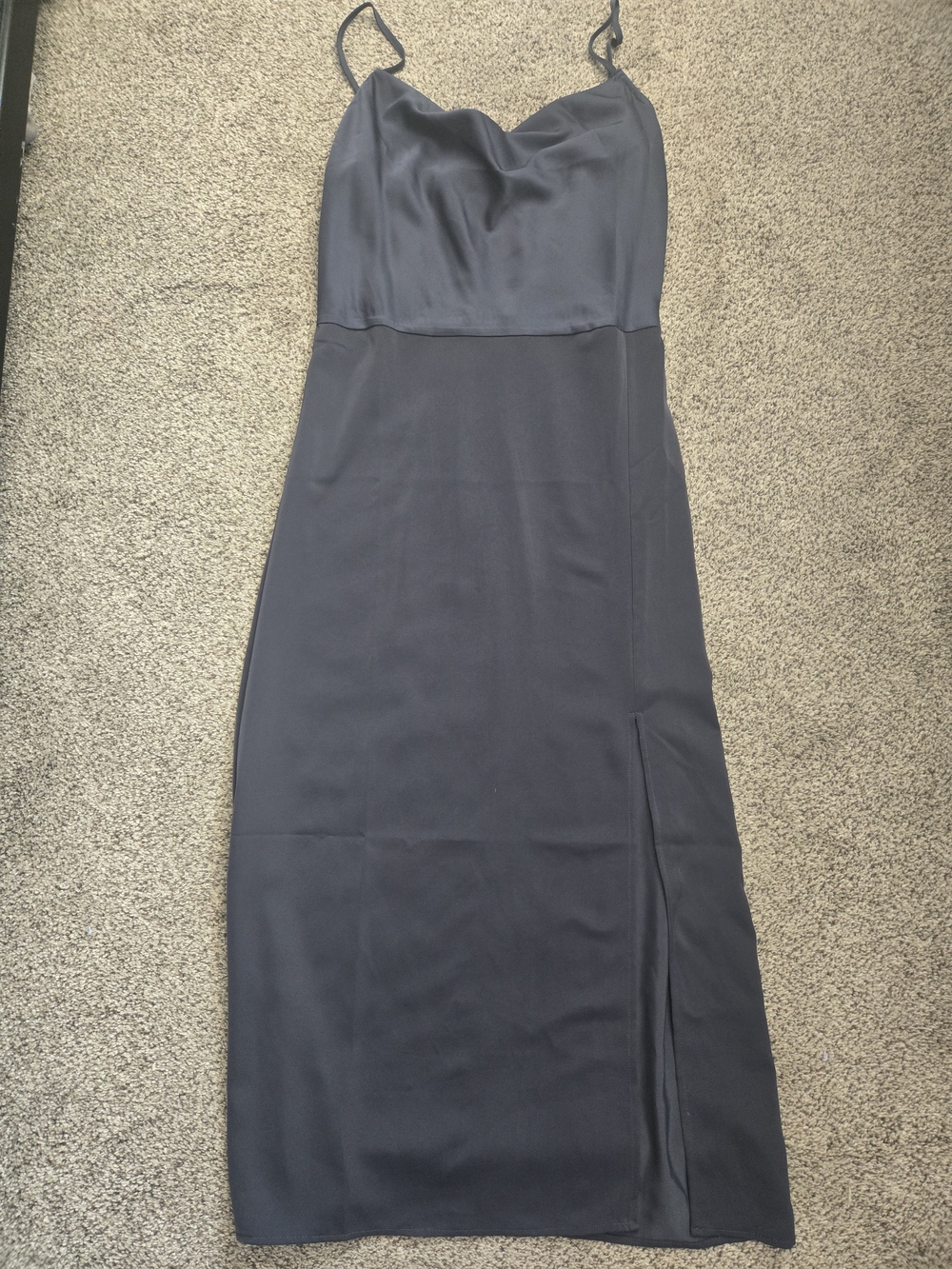 Maurices Navy Slip Midi Dress with Side Slit